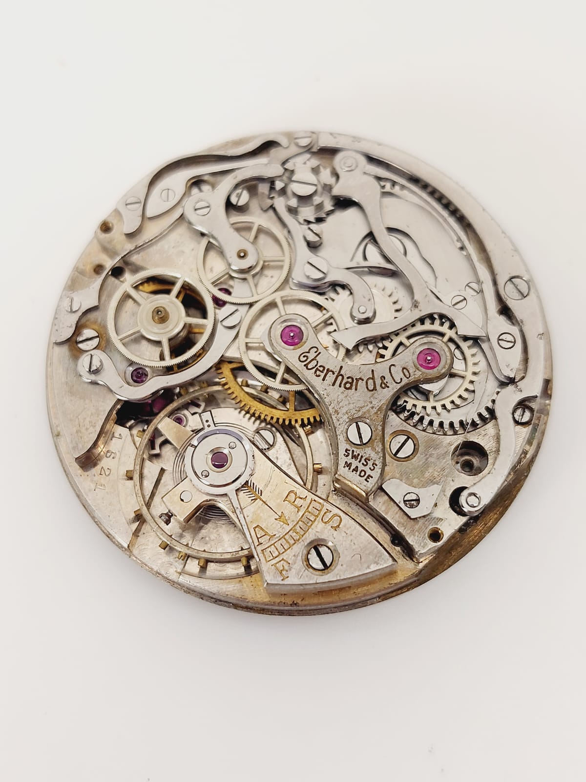 Eberhard Pre Extrafort Movement Cal 16000 Monopusher for Parts Repair Watch